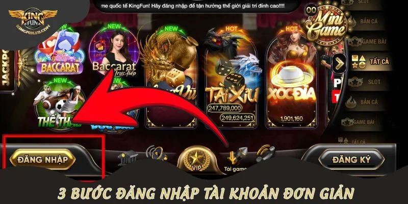 3 bước đăng nhập tài khoản đơn giản