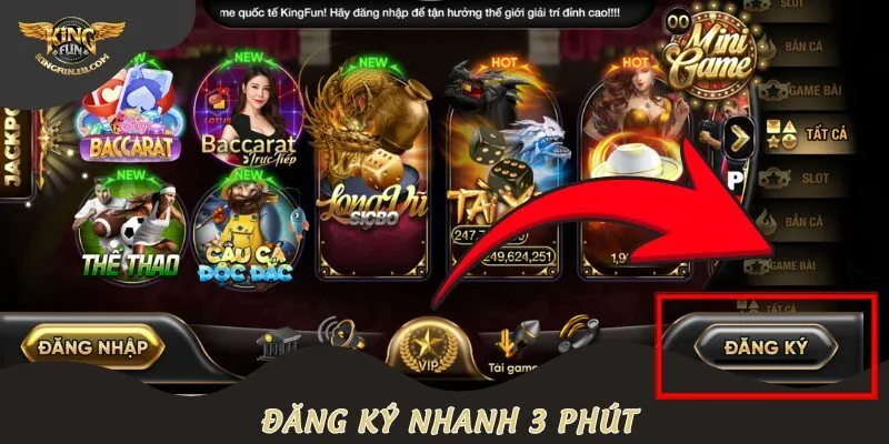 Đăng ký nhanh trong vòng 3 phút